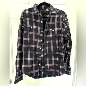 Bonobos Men's Navy Plaid Flannel Shirt